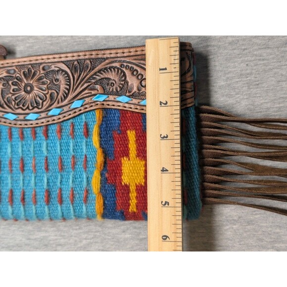 New American Darling Saddle Blanket Leather Wristlet Purse Bag - ADBG344 - Picture 3 of 10